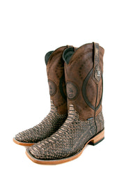 Rock'em Fall Python Exotic Square Toe Cowboy Boot