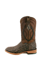 Rock'em Fall Python Exotic Square Toe Cowboy Boot