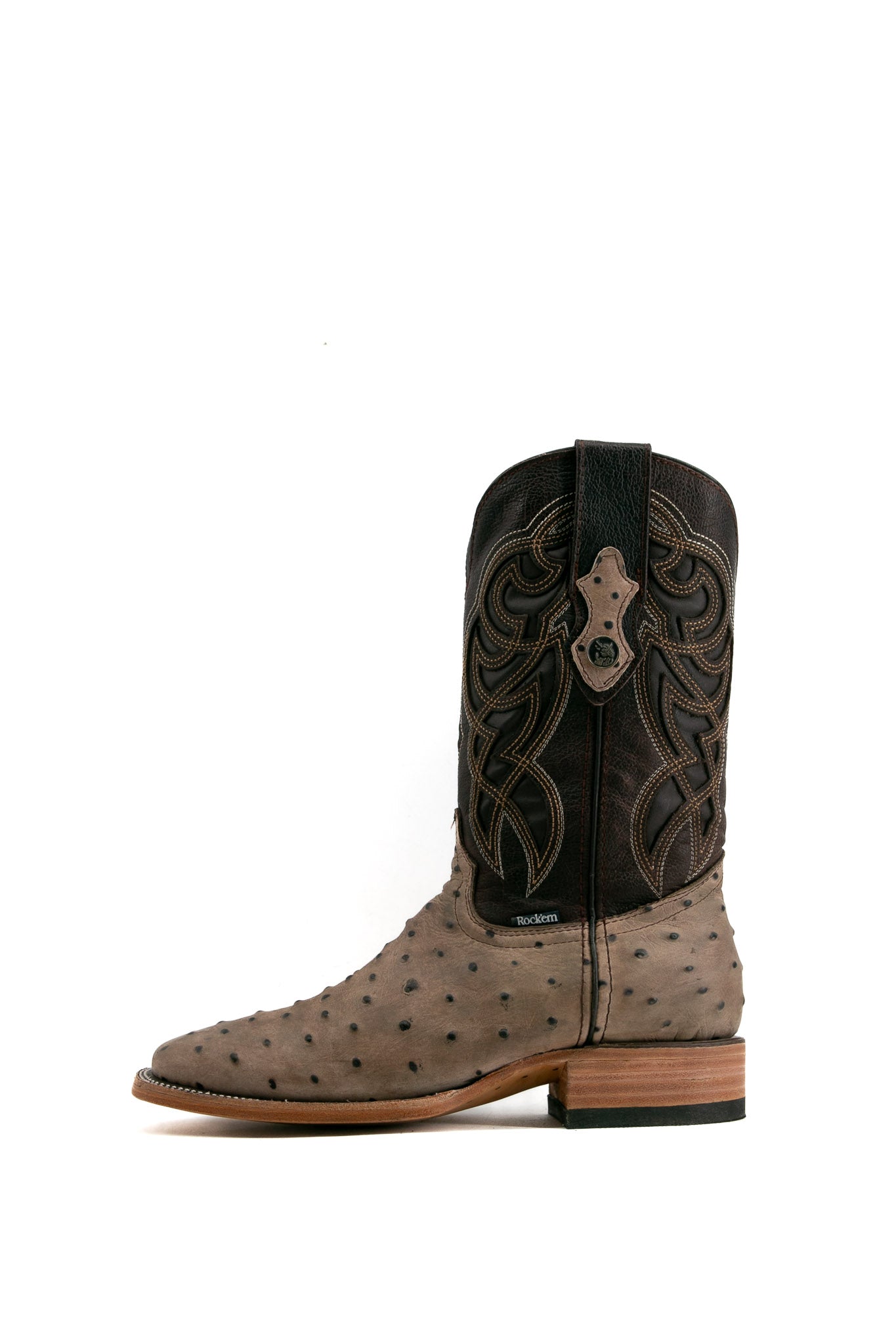 Ostrich Ranch Square Toe Cowboy Boot