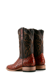 Ostrich Ranch Square Toe Cowboy Boot