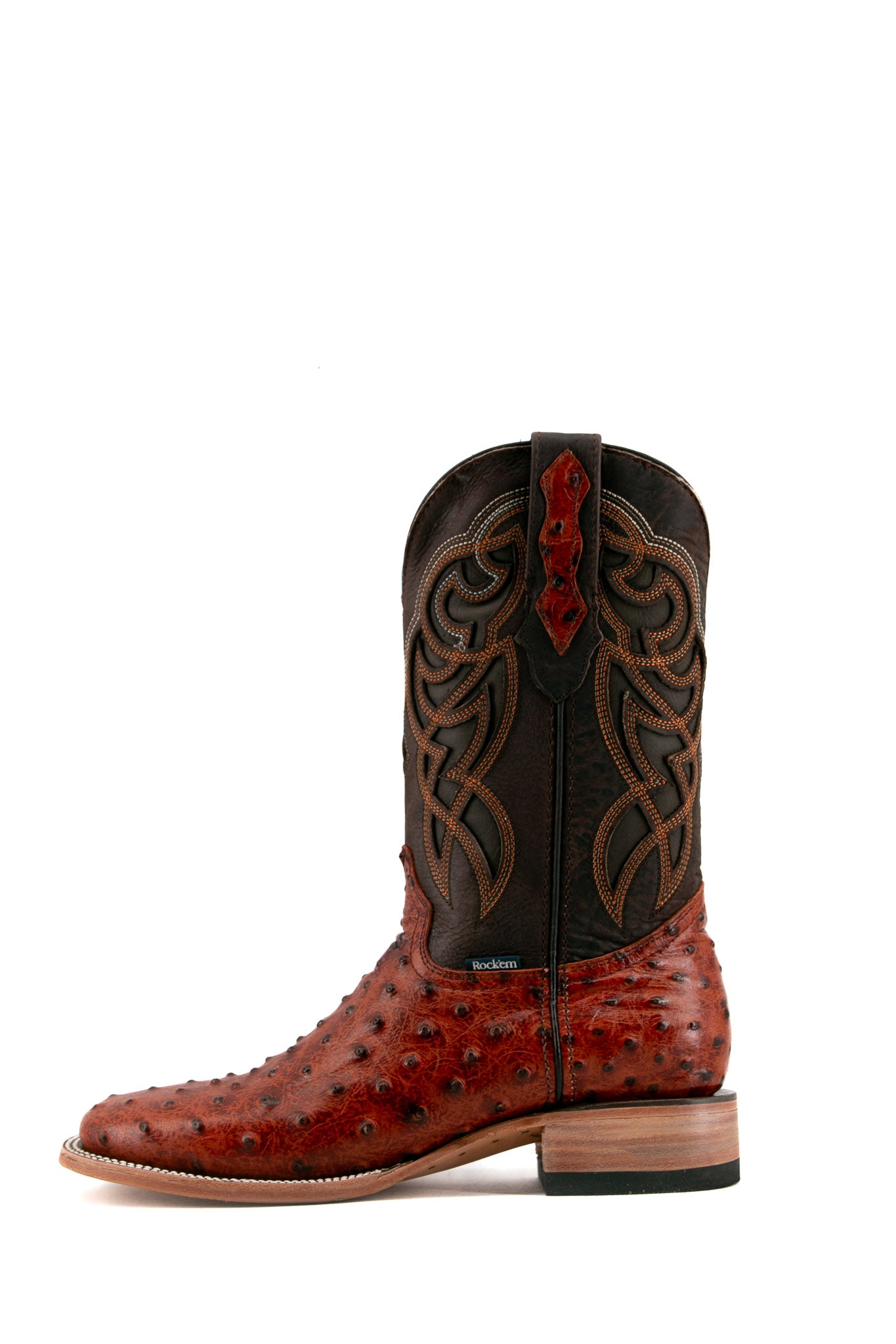 Ostrich Ranch Square Toe Cowboy Boot