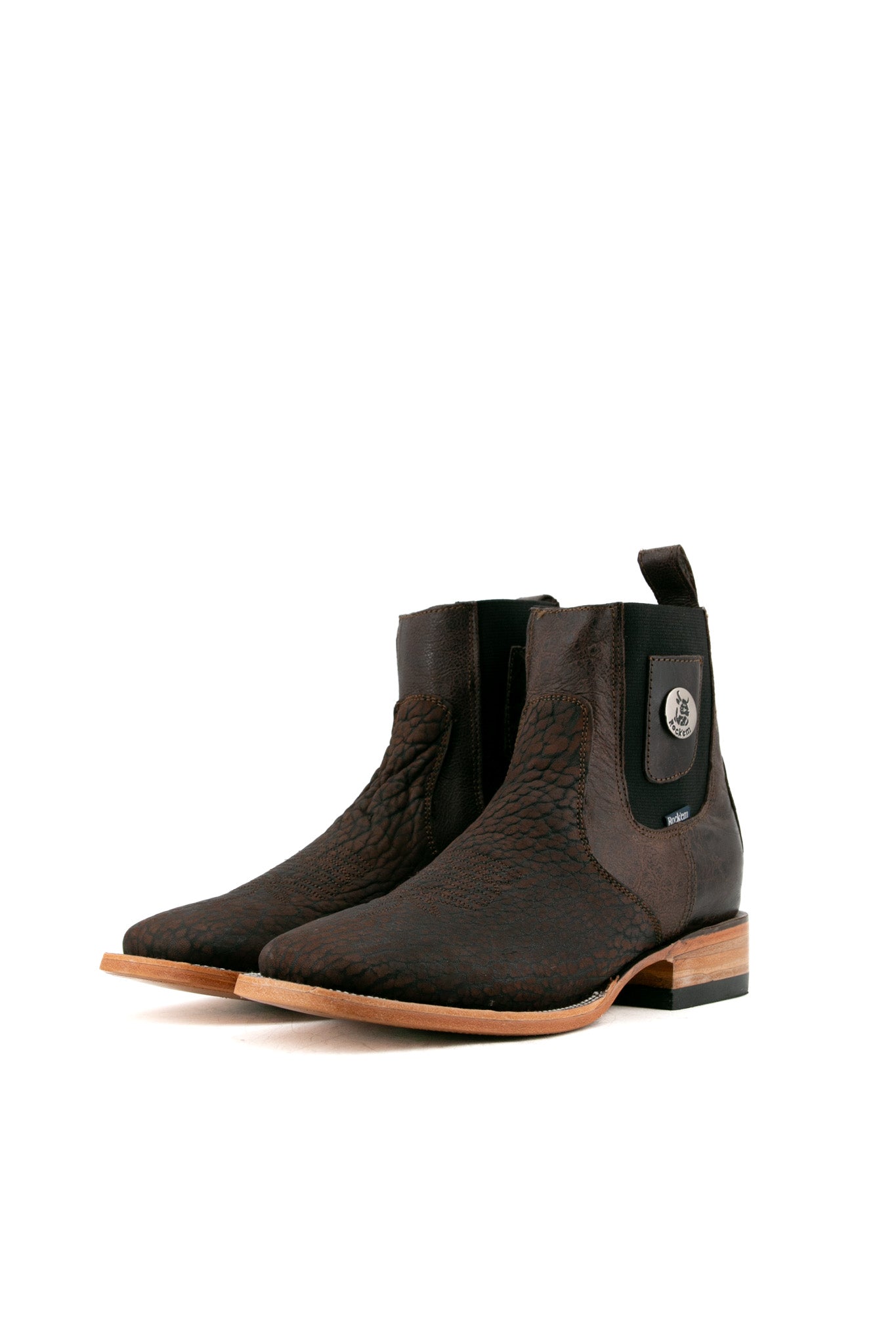 Bull Neck Square Toe Ankle Boot