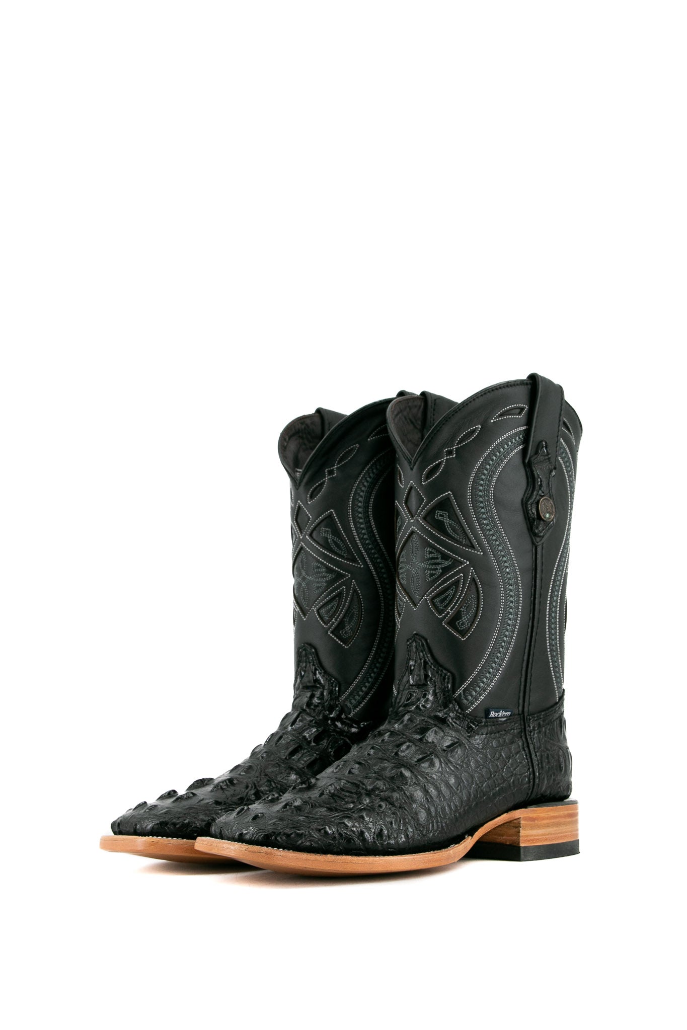 Caiman Tail Hornback Square Toe Cowboy Boot