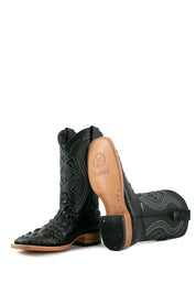 Caiman Tail Hornback Square Toe Cowboy Boot