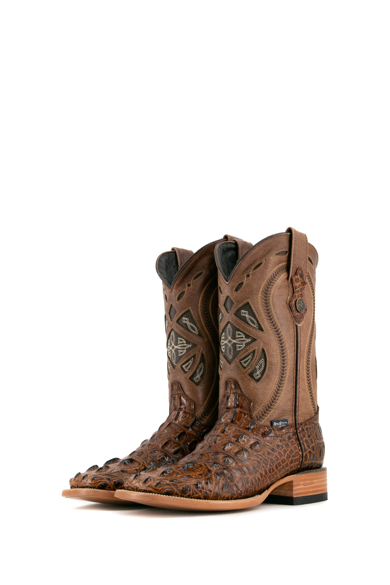 Caiman Tail Hornback Square Toe Cowboy Boot