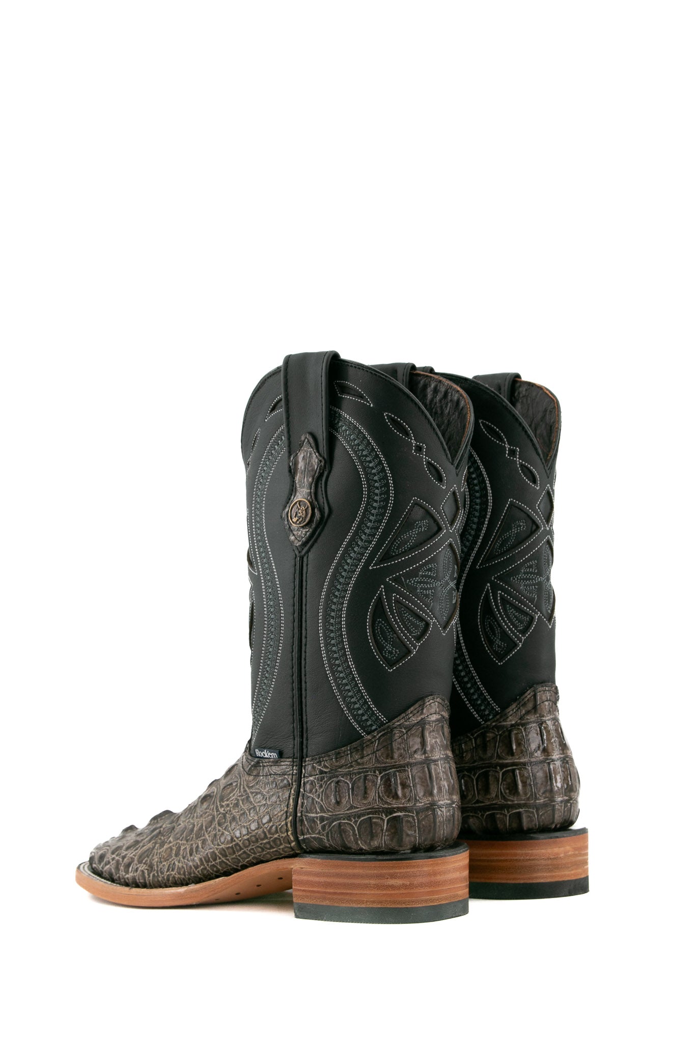 Caiman Tail Hornback Square Toe Cowboy Boot