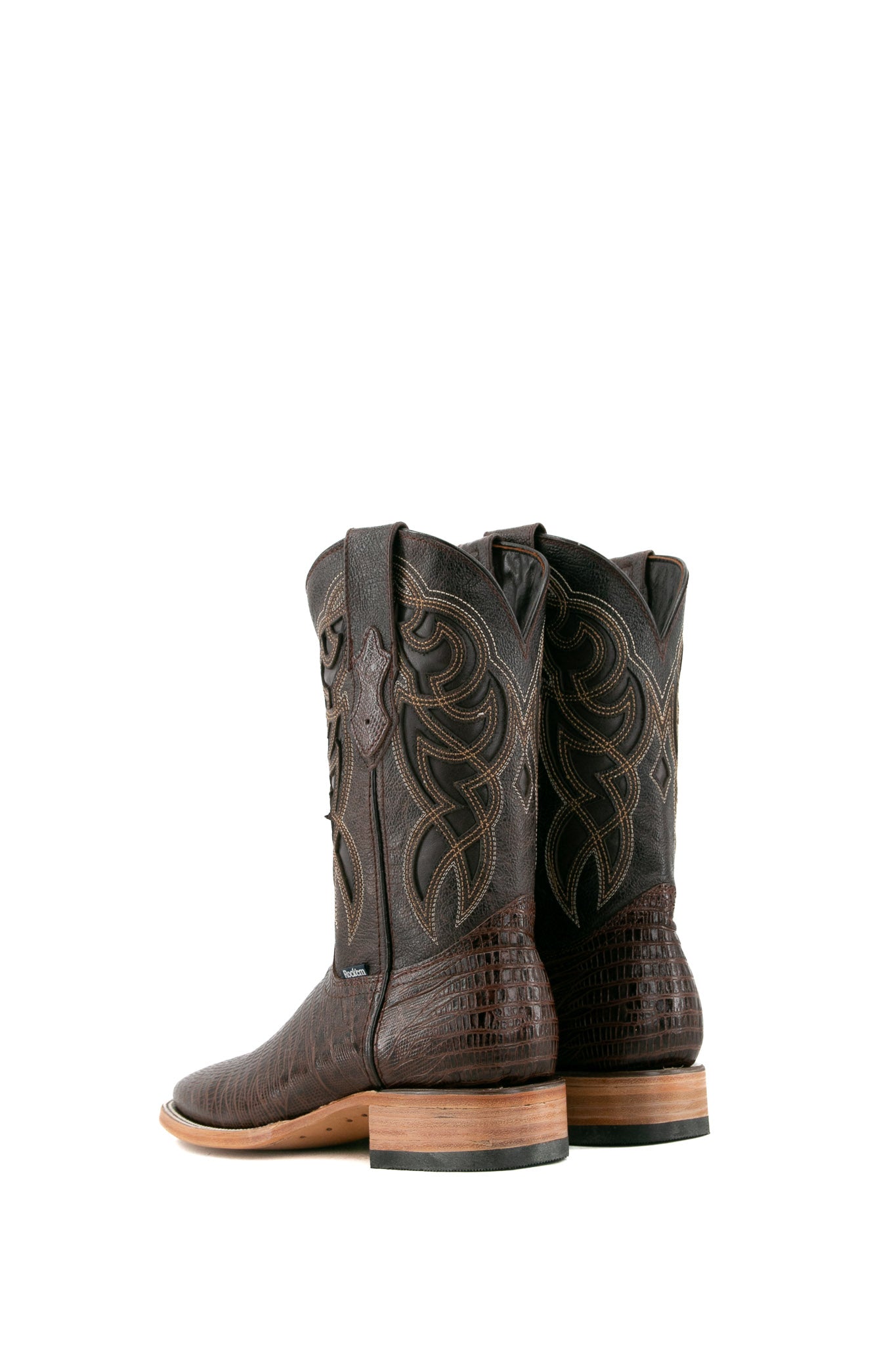 Lizard Square Toe Cowboy Boot