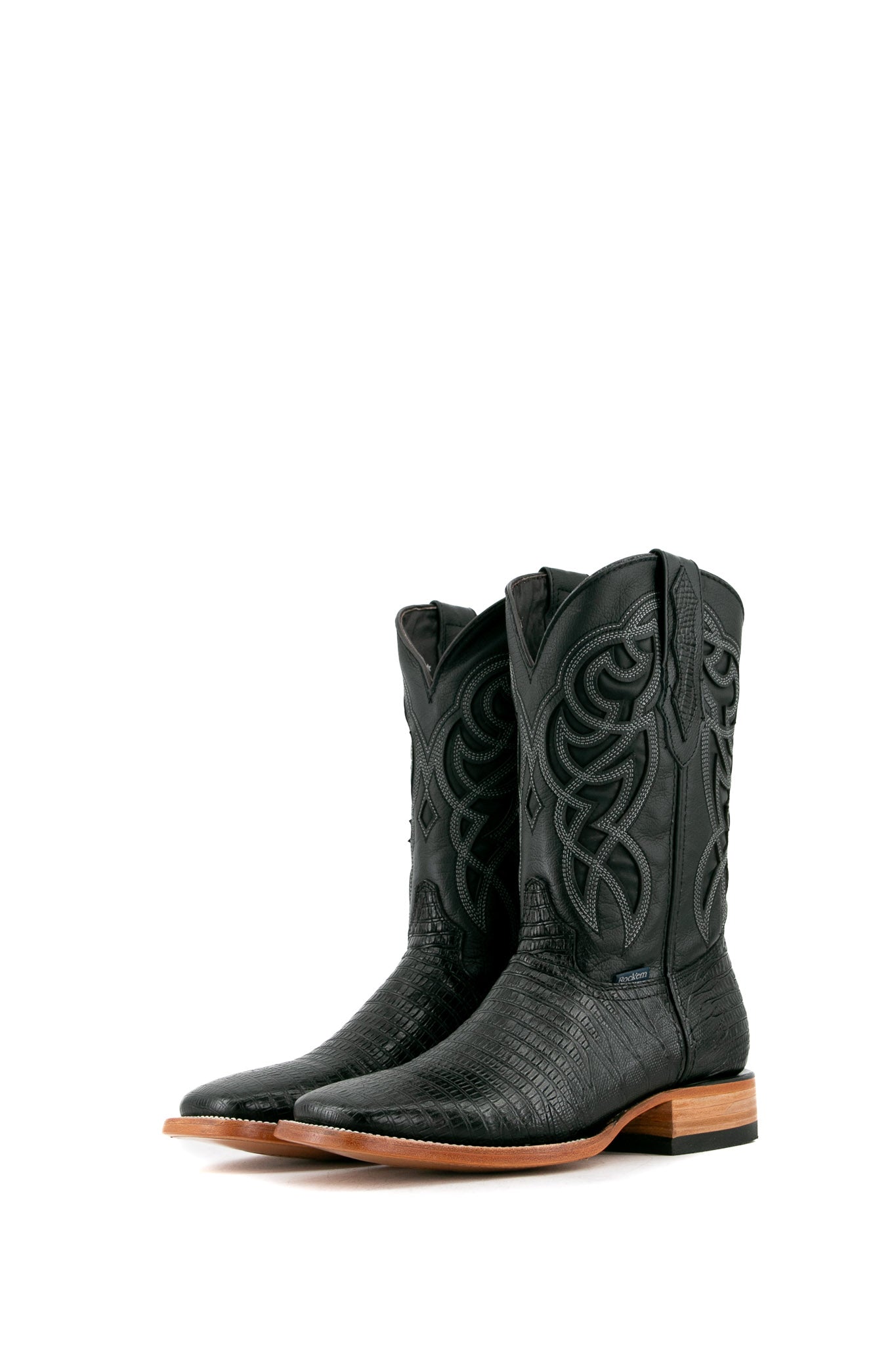 Lizard Square Toe Cowboy Boot