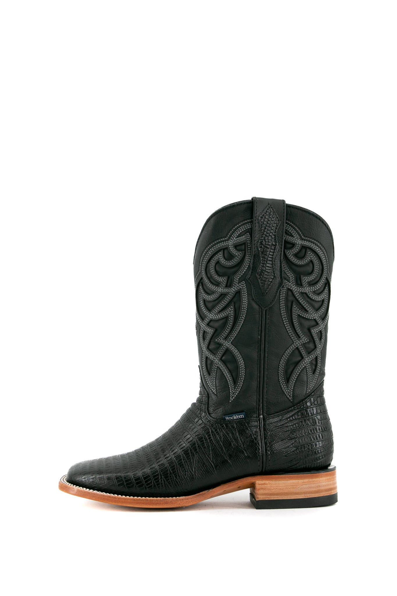 Lizard Square Toe Cowboy Boot