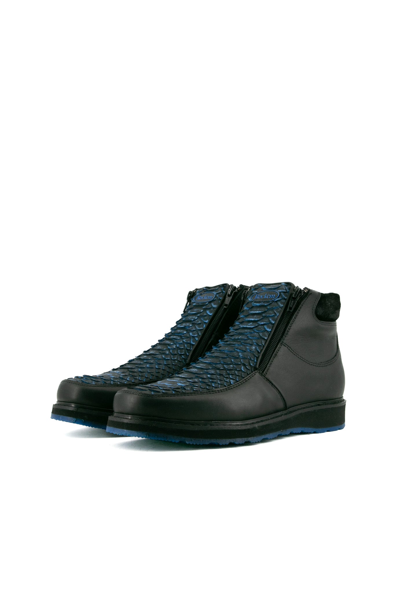 Exotic Python Blue Bottom Botines Artesanales