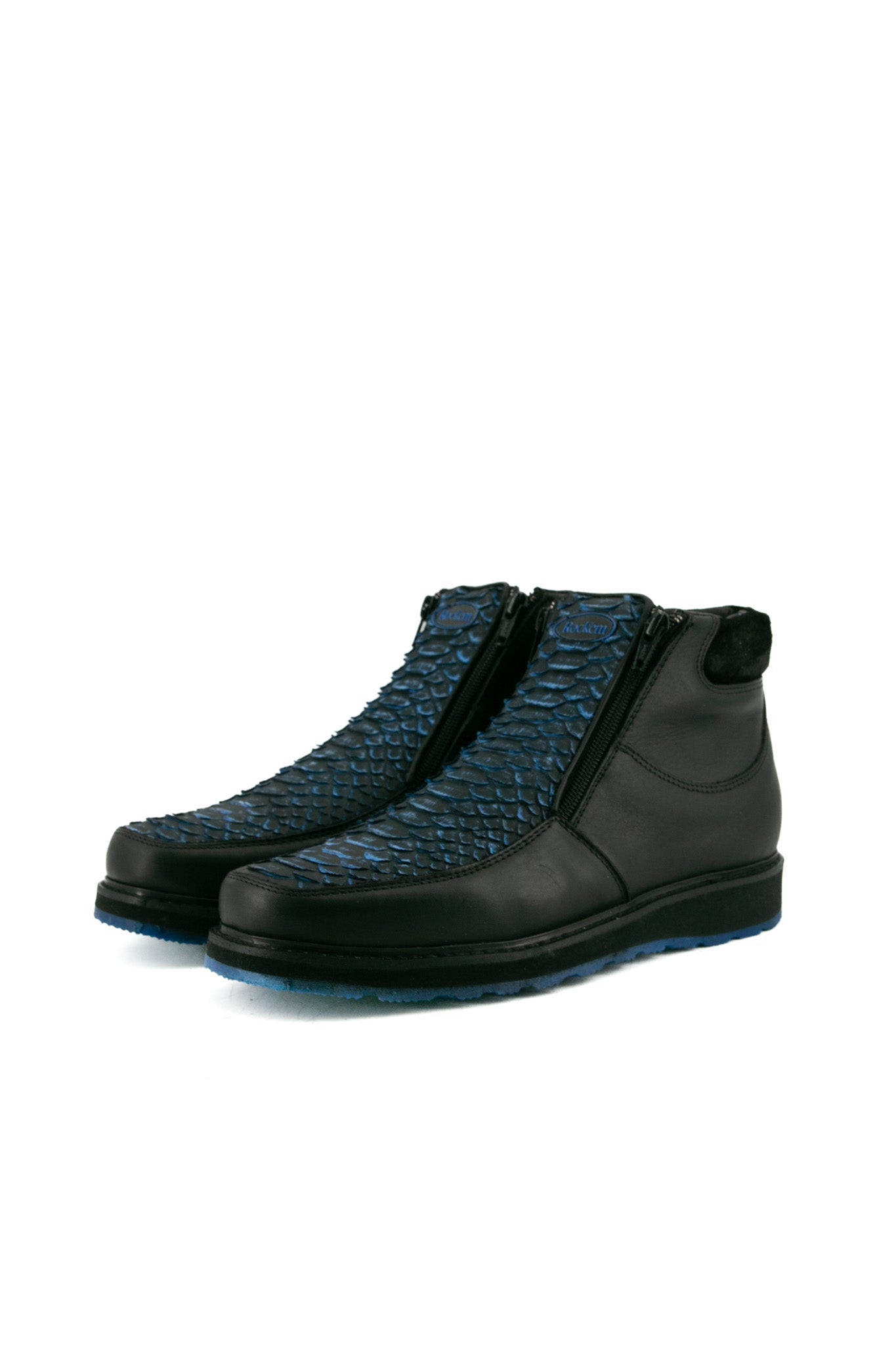 Exotic Python Blue Bottom Botines Artesanales