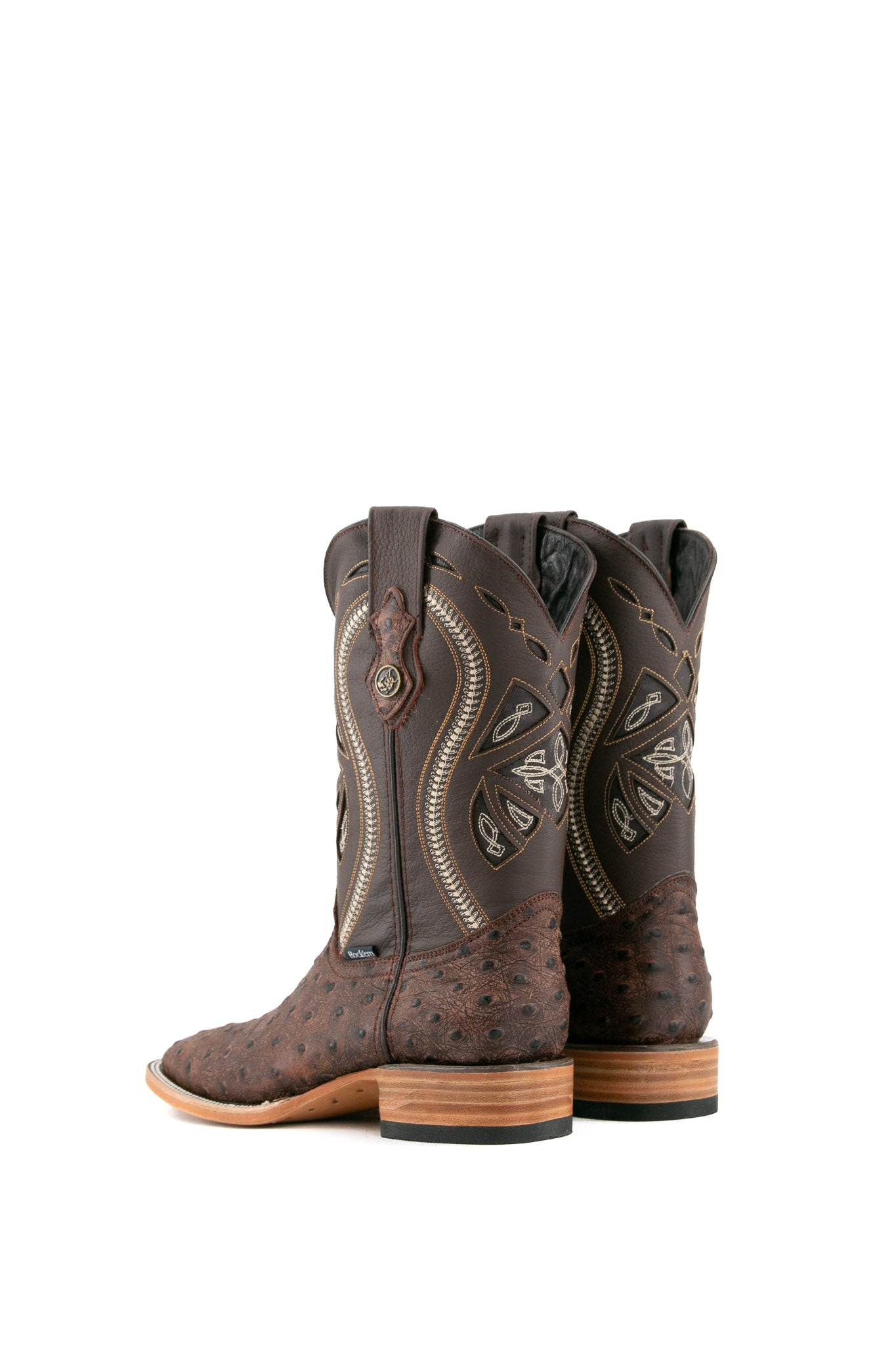 Ostrich Matte Rustic Square Toe Cowboy Boot