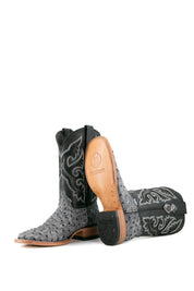 Ostrich Matte Rustic Square Toe Cowboy Boot