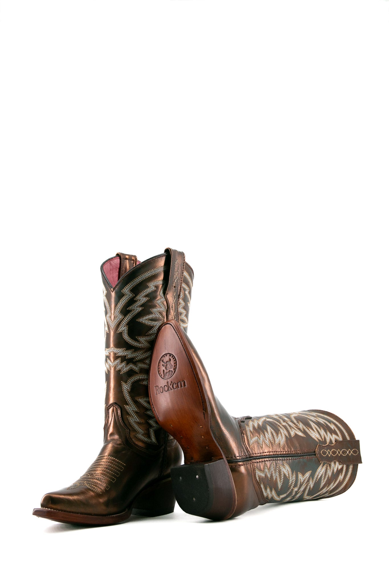 Selena Bronzedl Snip Toe Cowgirl Boot