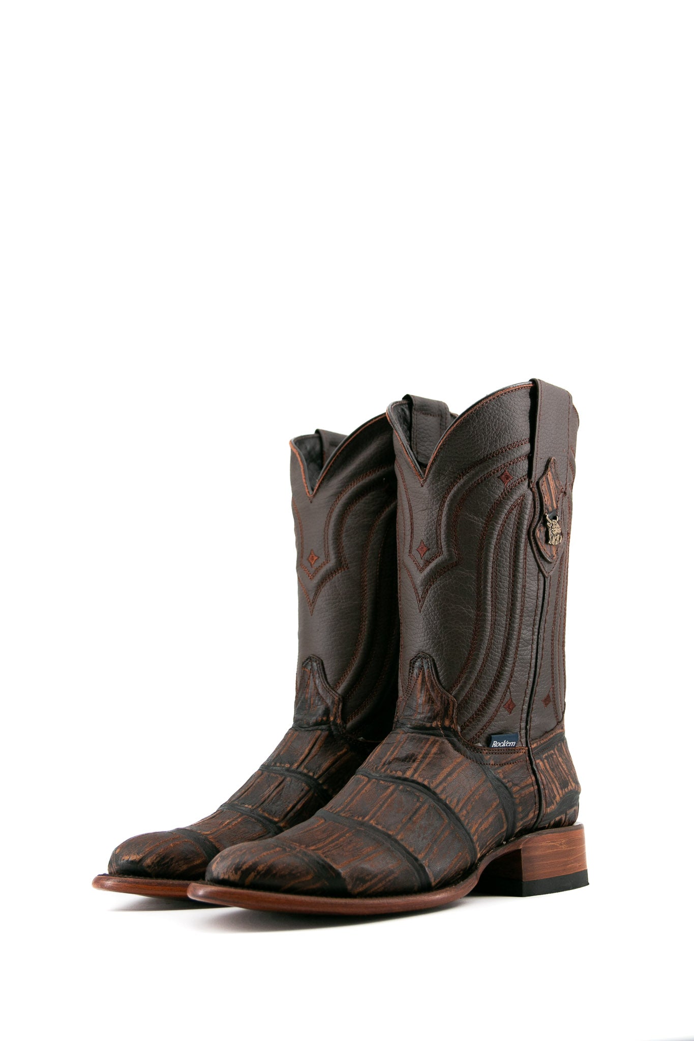 Gator Matte Round Toe Cowboy Boot