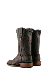 Gator Matte Round Toe Cowboy Boot