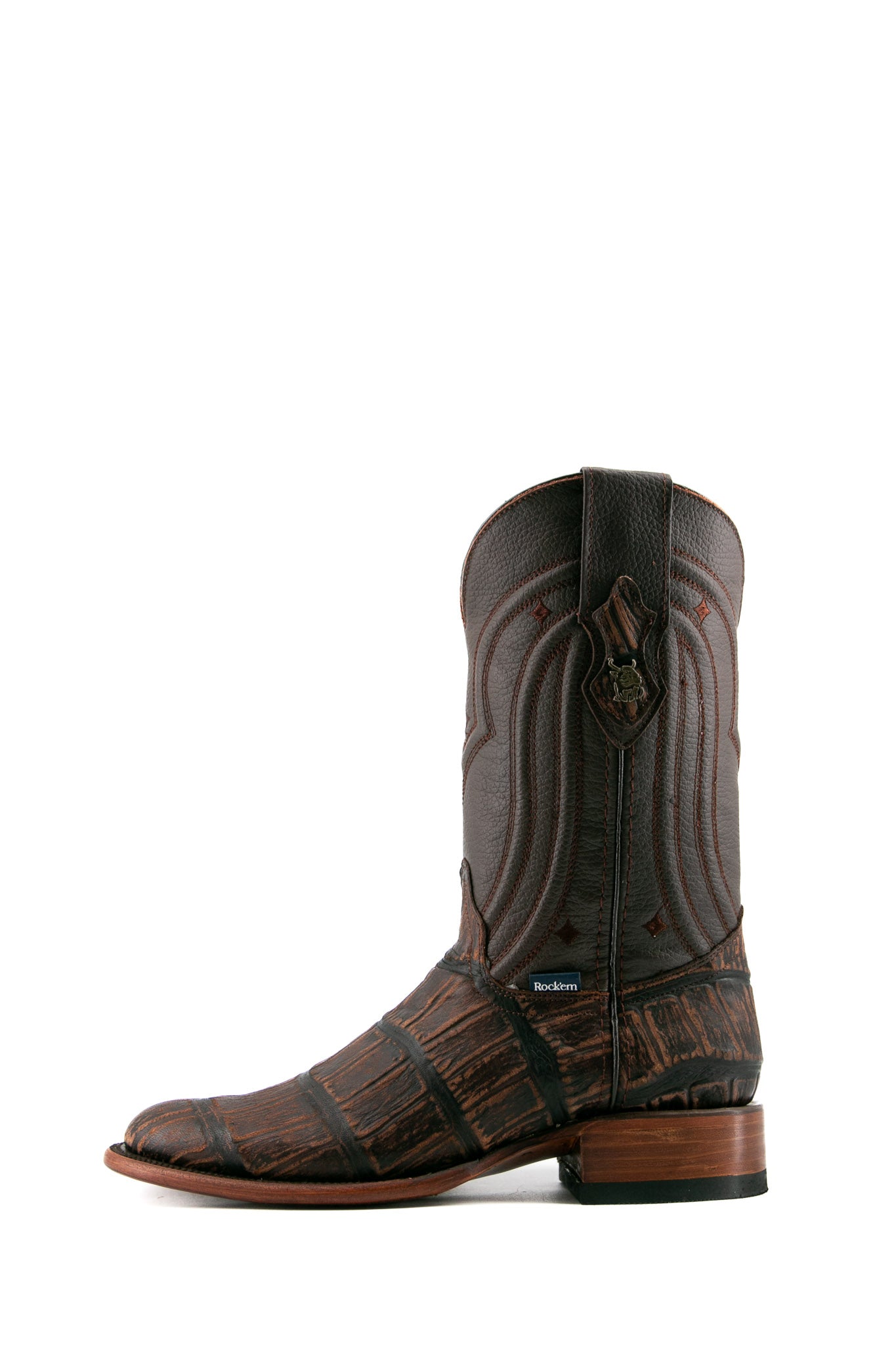 Gator Matte Round Toe Cowboy Boot