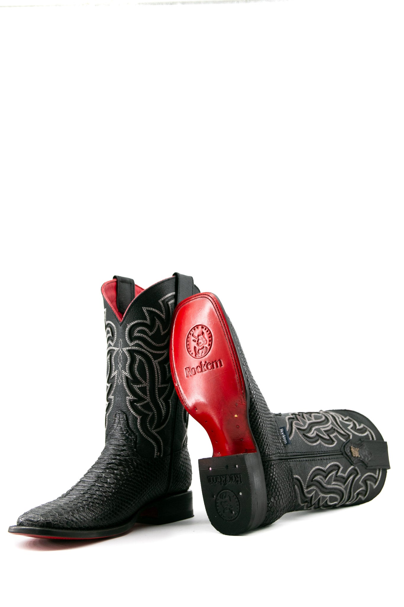 Bruce Python Red Bottom Square Toe Cowboy Boot