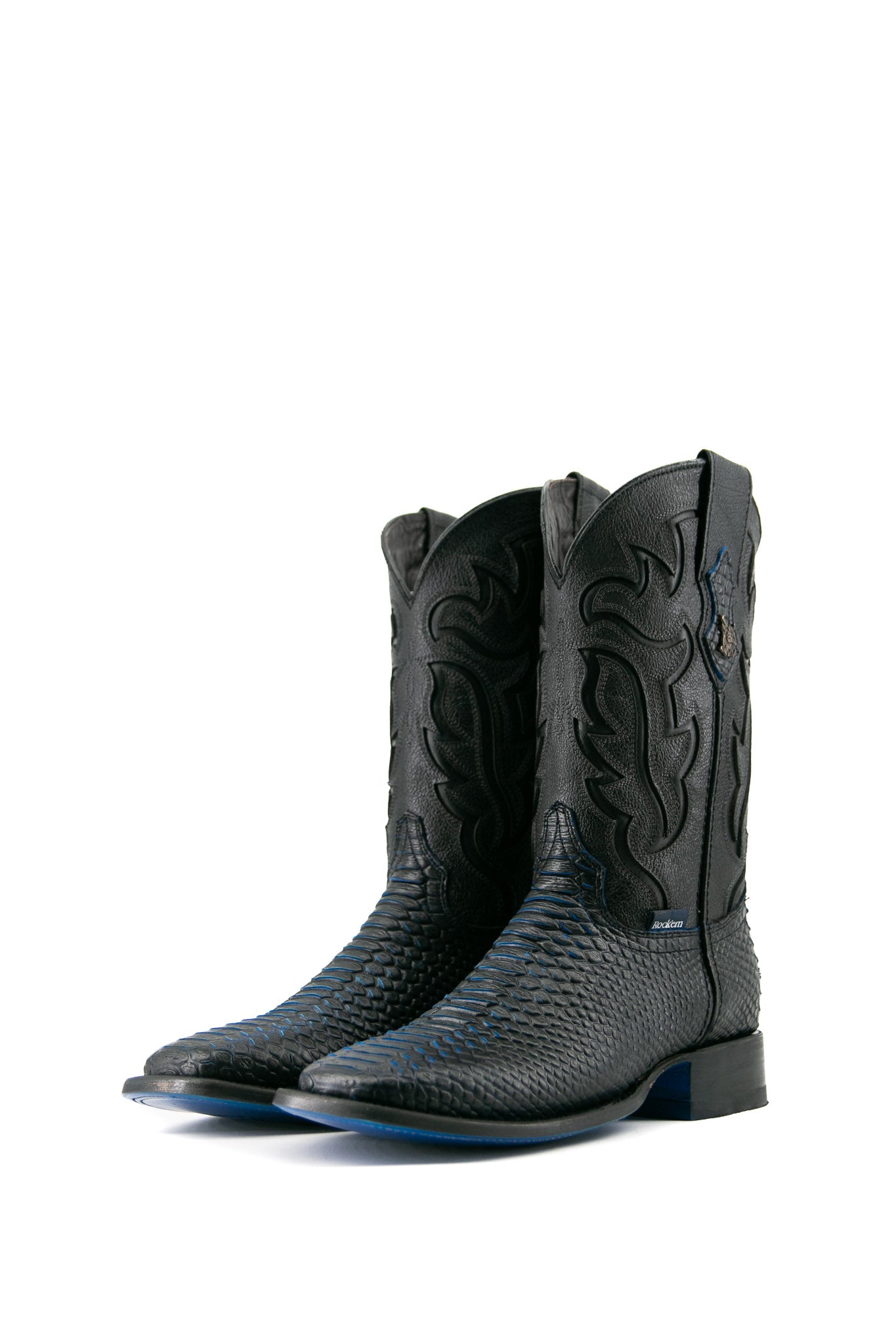 Bruce Python Blue Bottom Square Toe Cowboy Boot – Rock'Em