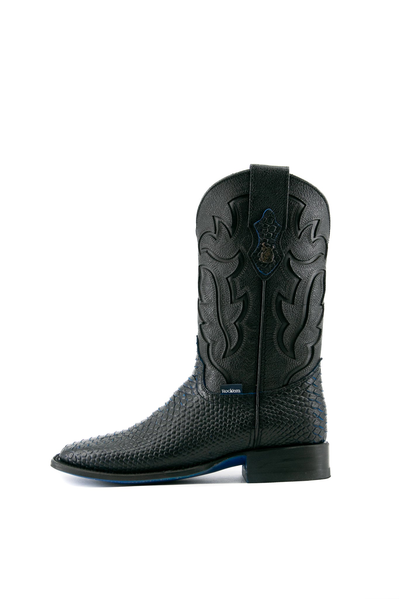 Bruce Python Blue Bottom Square Toe Cowboy Boot