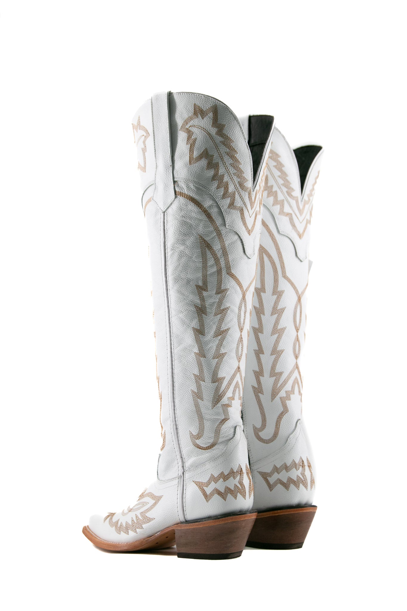 Maggie Knee High Wide Calf Friendly Snip Toe Cowgirl Boot