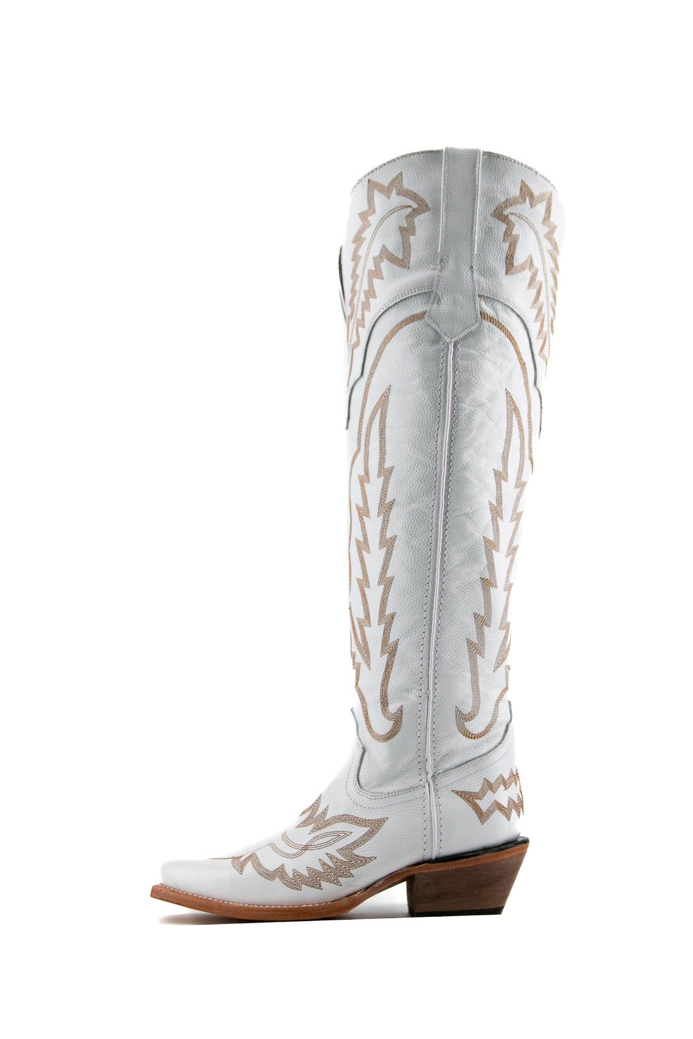 Maggie Knee High Wide Calf Friendly Snip Toe Cowgirl Boot