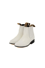 Kids Botin Unisex Piel Rhino White 700 FINAL SALE