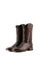 The Shedron Durango Rebel cowboy boots are crafted from full brown genuine leather, featuring an embroidered shaft and a rubber heel for durability and comfort.