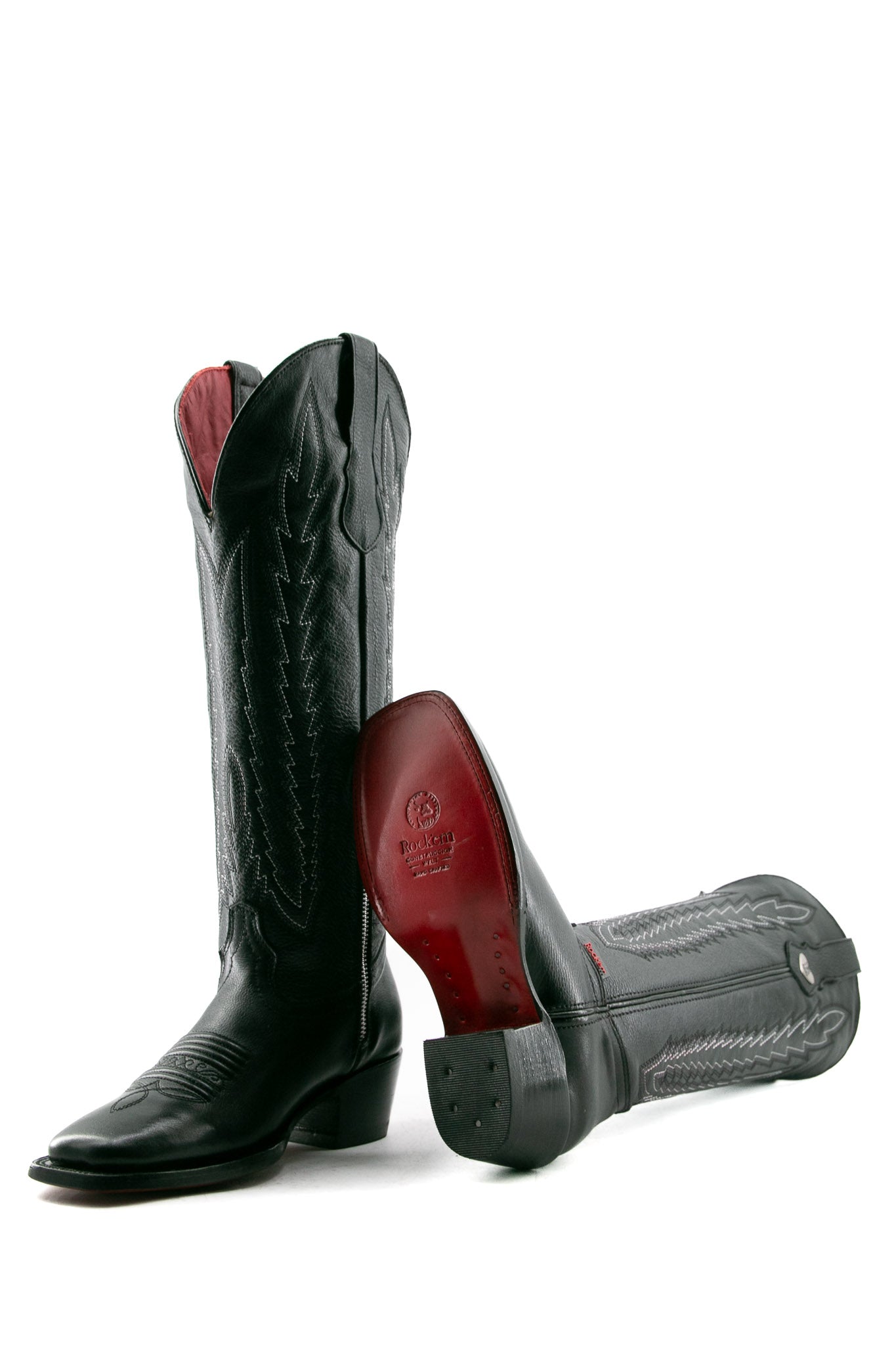 Eleanor Tall Red Bottom Square Toe Cowgirl Boot