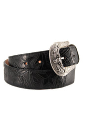 Print Star Hand Tooled Cowboy Belt