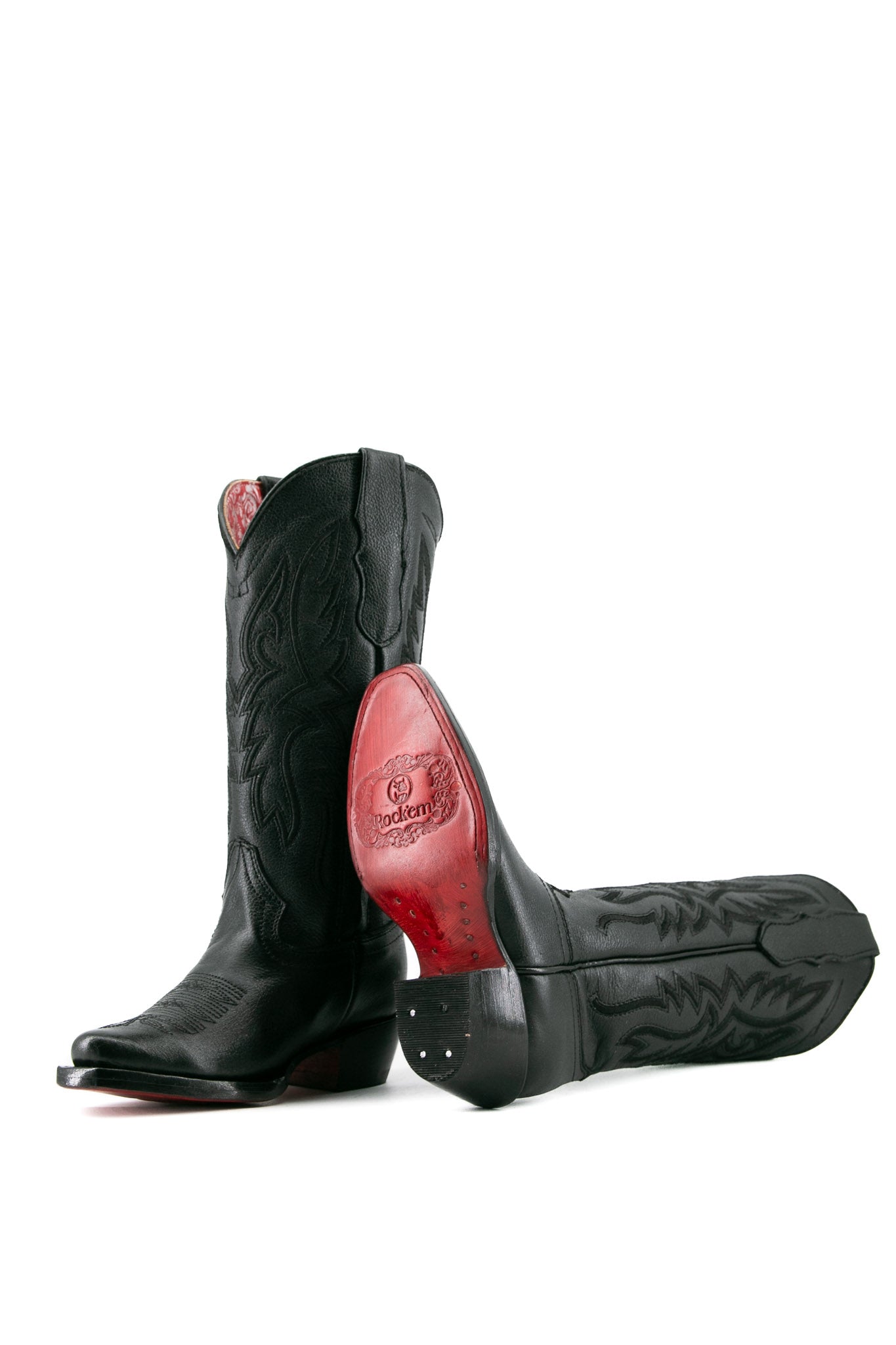 Little Alexa Tall Red Bottom Snip Toe Cowgirl Boot