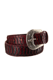 Python Longhorn X Buckle Cowboy Belt