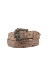 Ostrich Ranch Cowboy Belt
