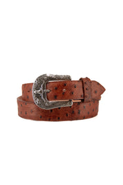 Ostrich Ranch Print Cowboy Belt