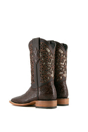 Tooled Cincelado Square Toe Cowgirl Boot