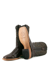 Caiman Belly Square Toe Cowboy Boot