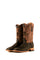 The brown Blaze Python Matte cowboy boots are genuine leather, featuring a square toe, brown python print vamp, star embroidery and Mexico’s emblem on the shaft, rubber heel.