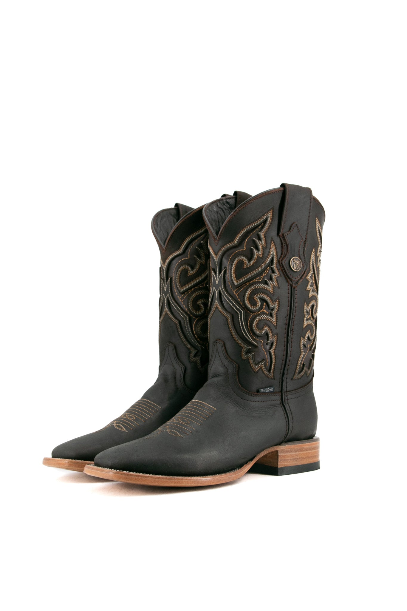 Ranch Hand Rumble Brown Square Toe Cowboy Boot