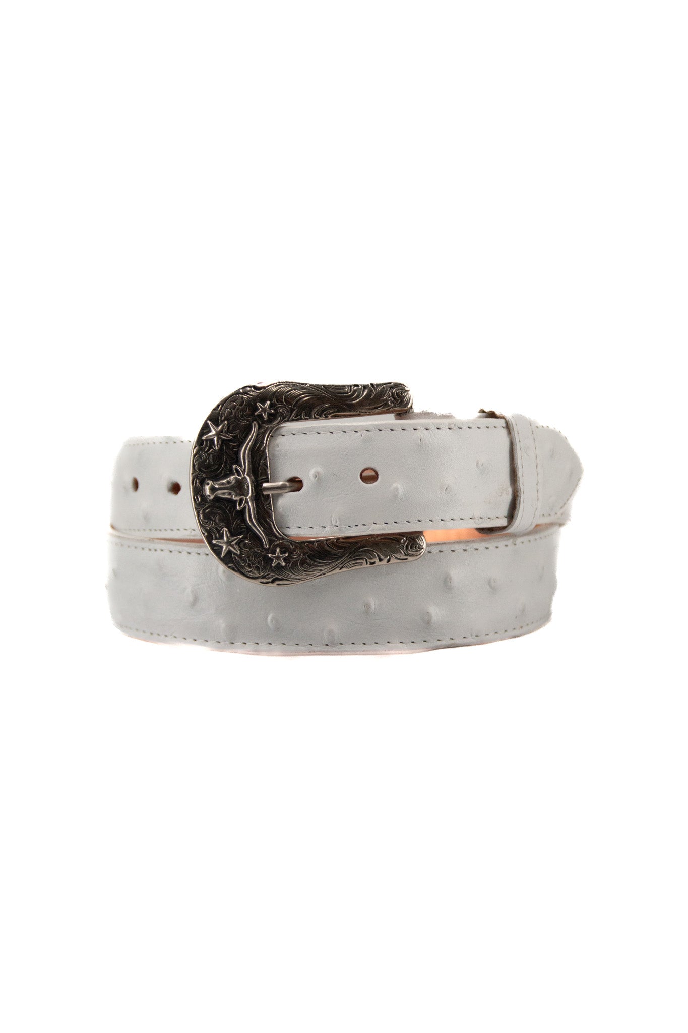 Ostrich Ranch Print Cowboy Belt