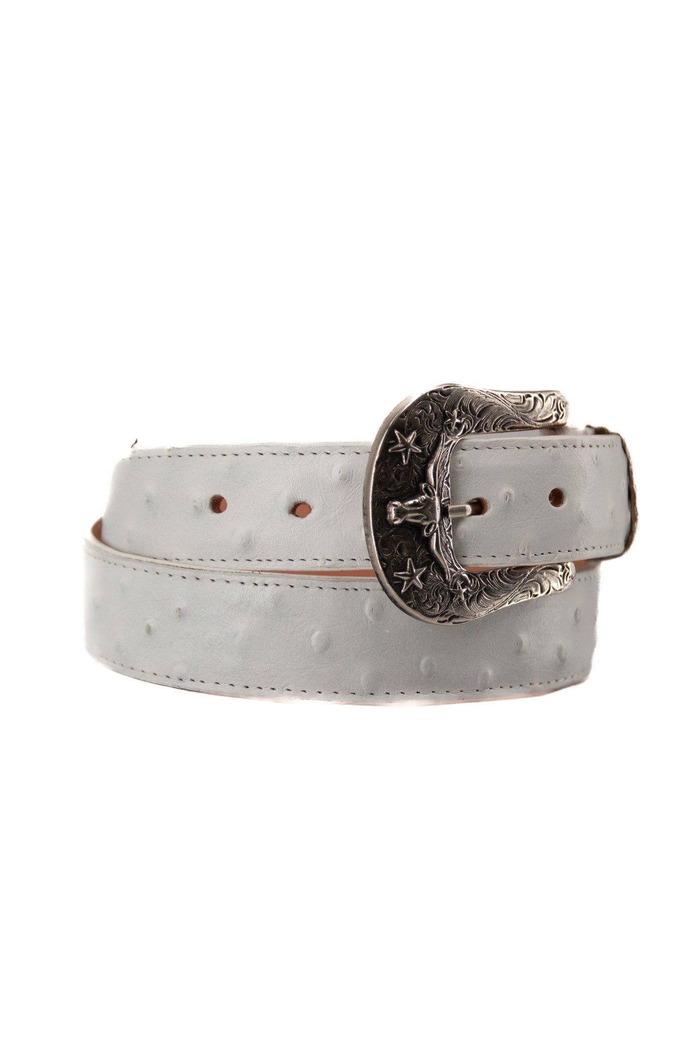 Ostrich Ranch Print Cowboy Belt