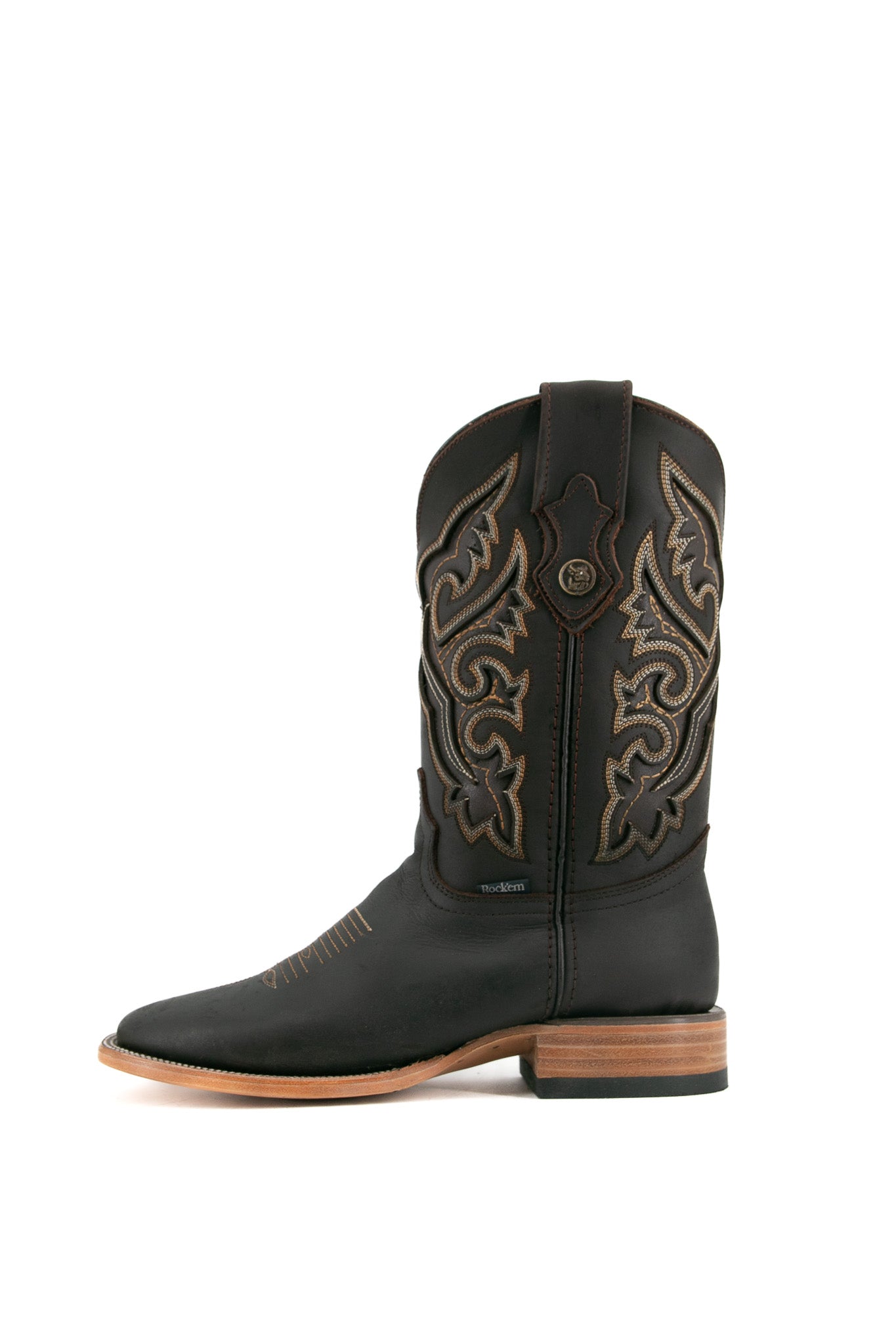 Ranch Hand Rumble Brown Square Toe Cowboy Boot