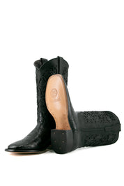 Midnight Tooled Square Toe Cowgirl Boot