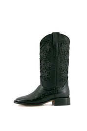 Midnight Tooled Square Toe Cowgirl Boot