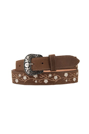 Lily Flower Buckle Cowboy Belt