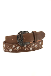 Lily Flower Buckle Cowboy Belt