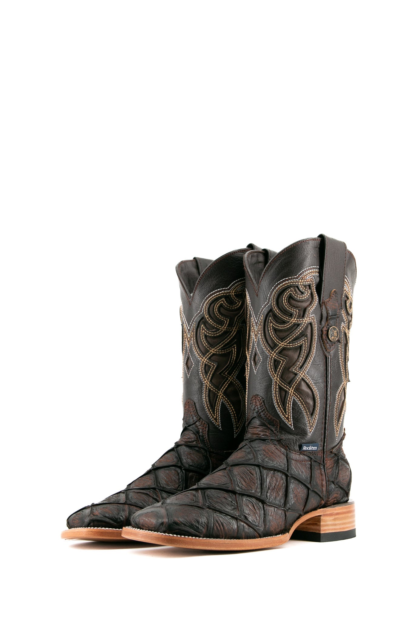 Big Bass Pirarucu Matte Square Toe Cowboy Boot