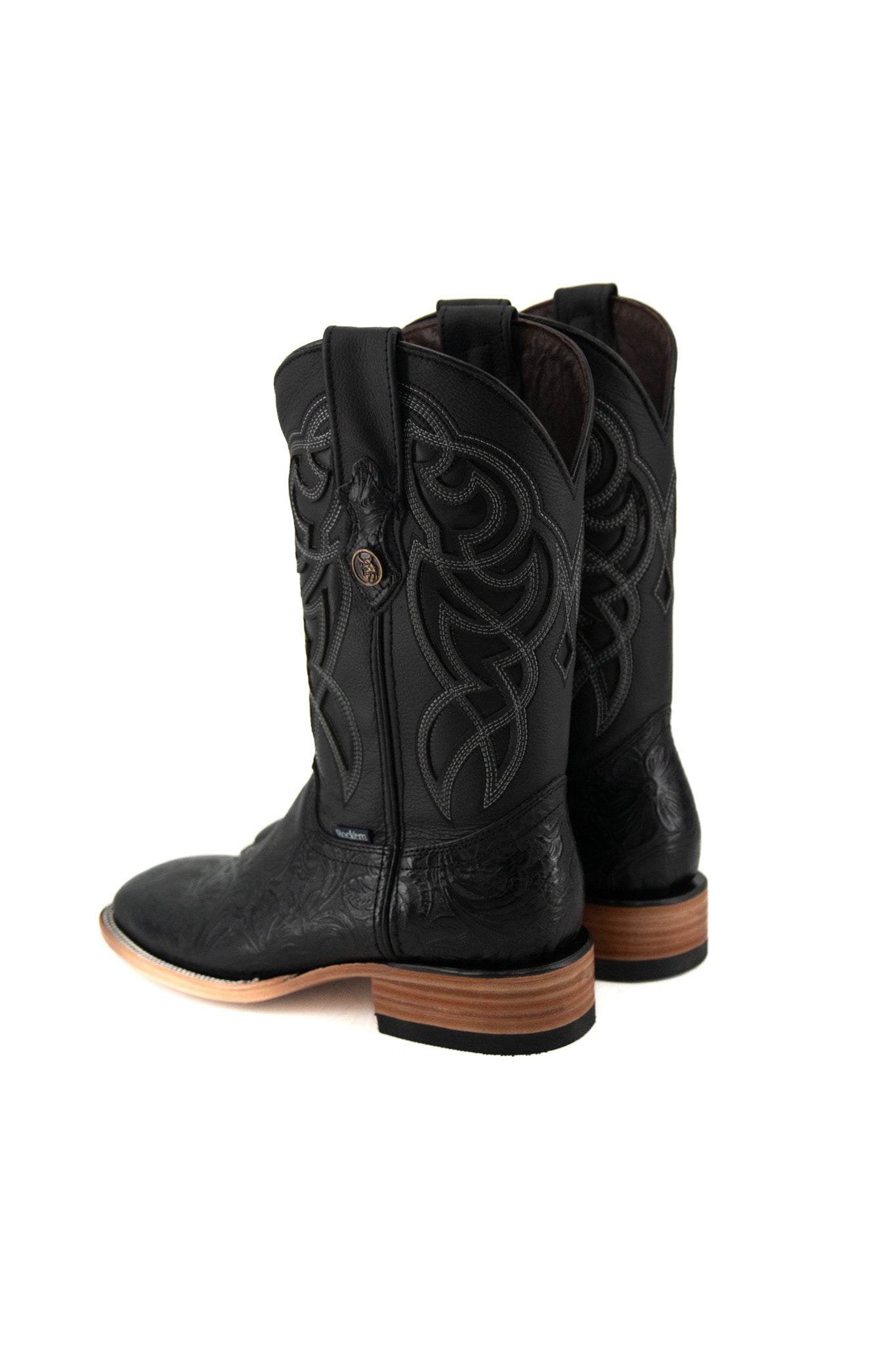 Tooled Cincelado Square Toe Cowboy Boot