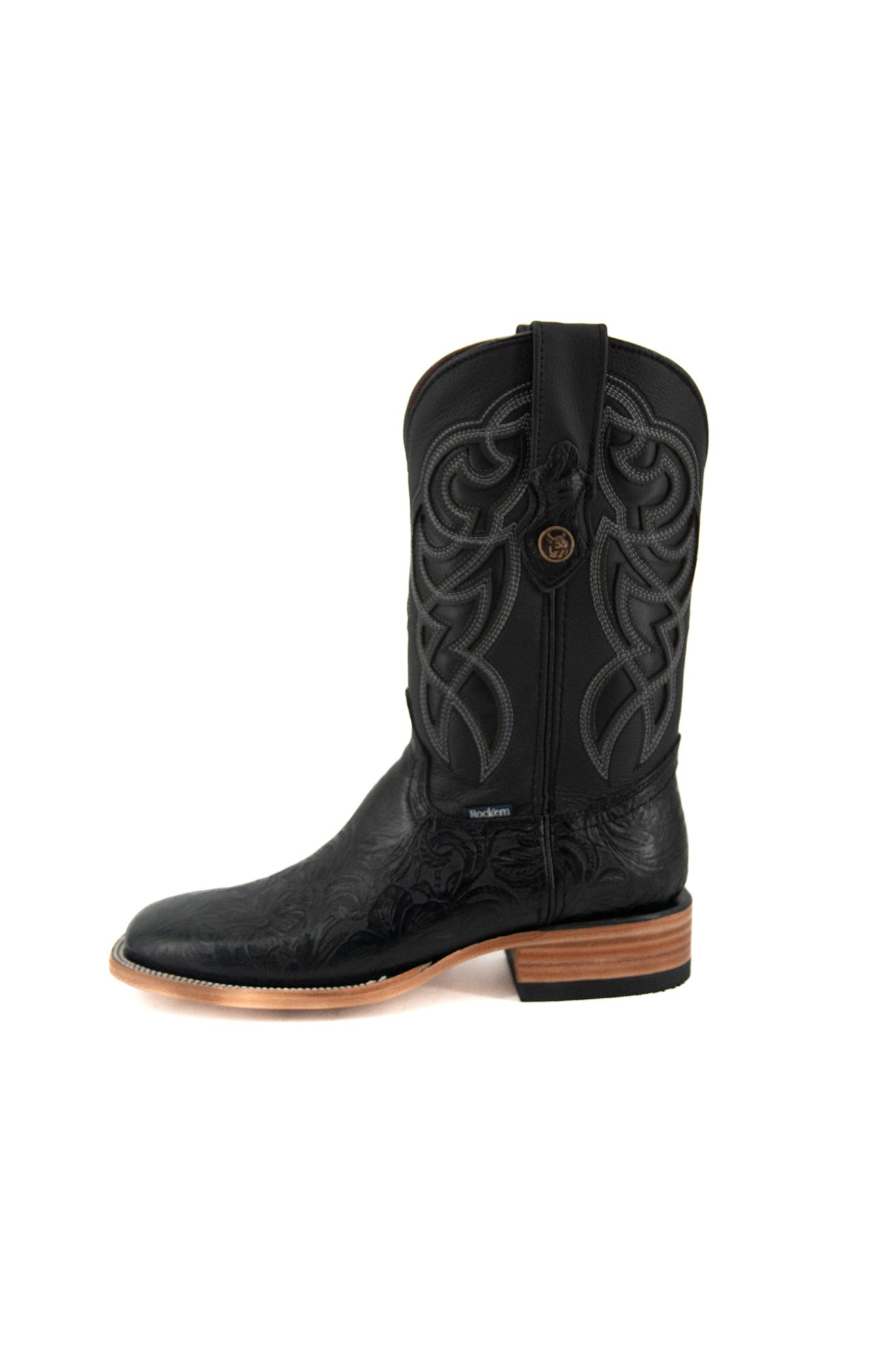 Tooled Cincelado Square Toe Cowboy Boot