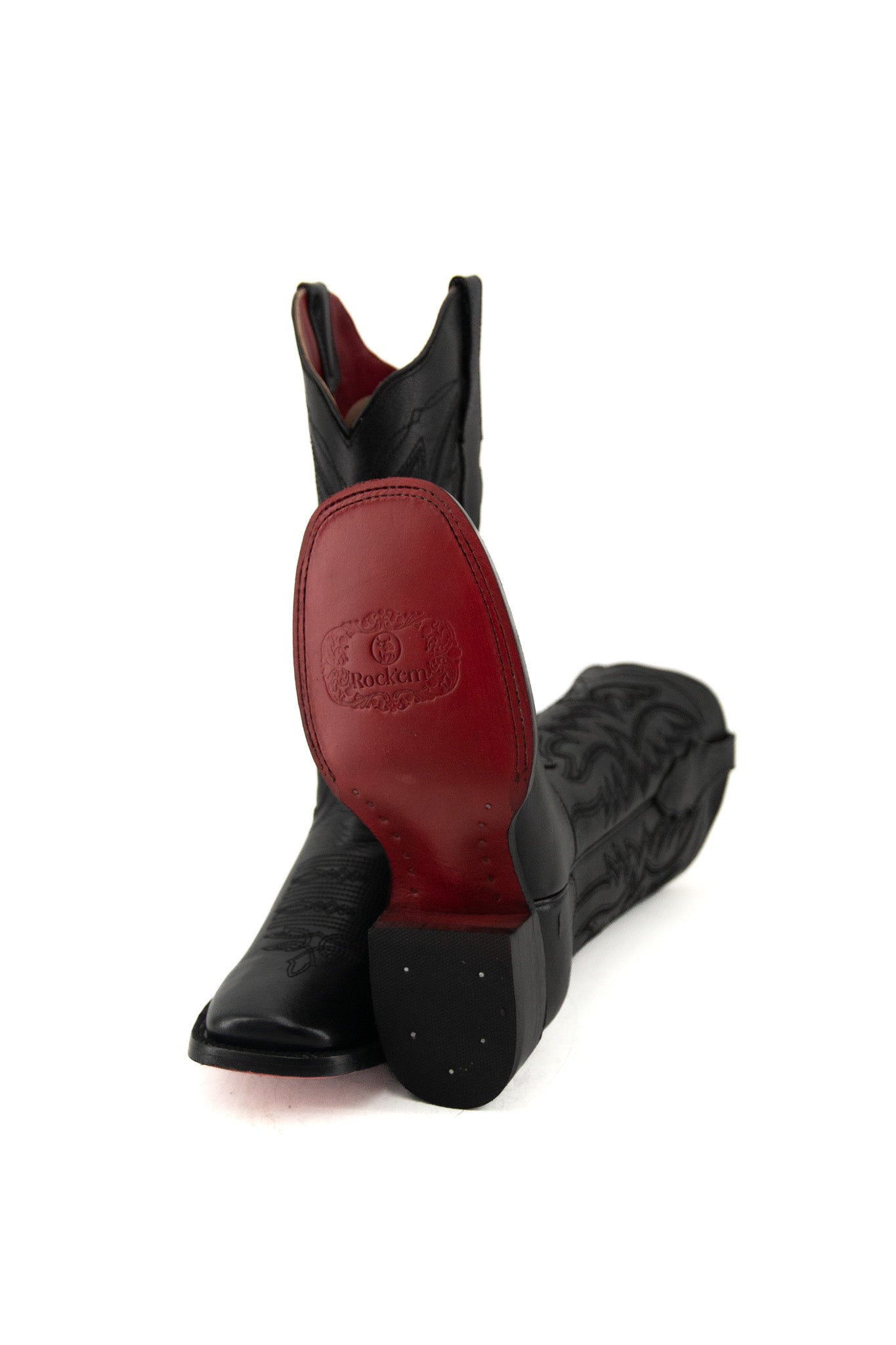 Alexa X Red Bottom Square Toe Cowgirl Boots