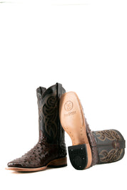 Ostrich Ranch Square Toe Cowboy Boot